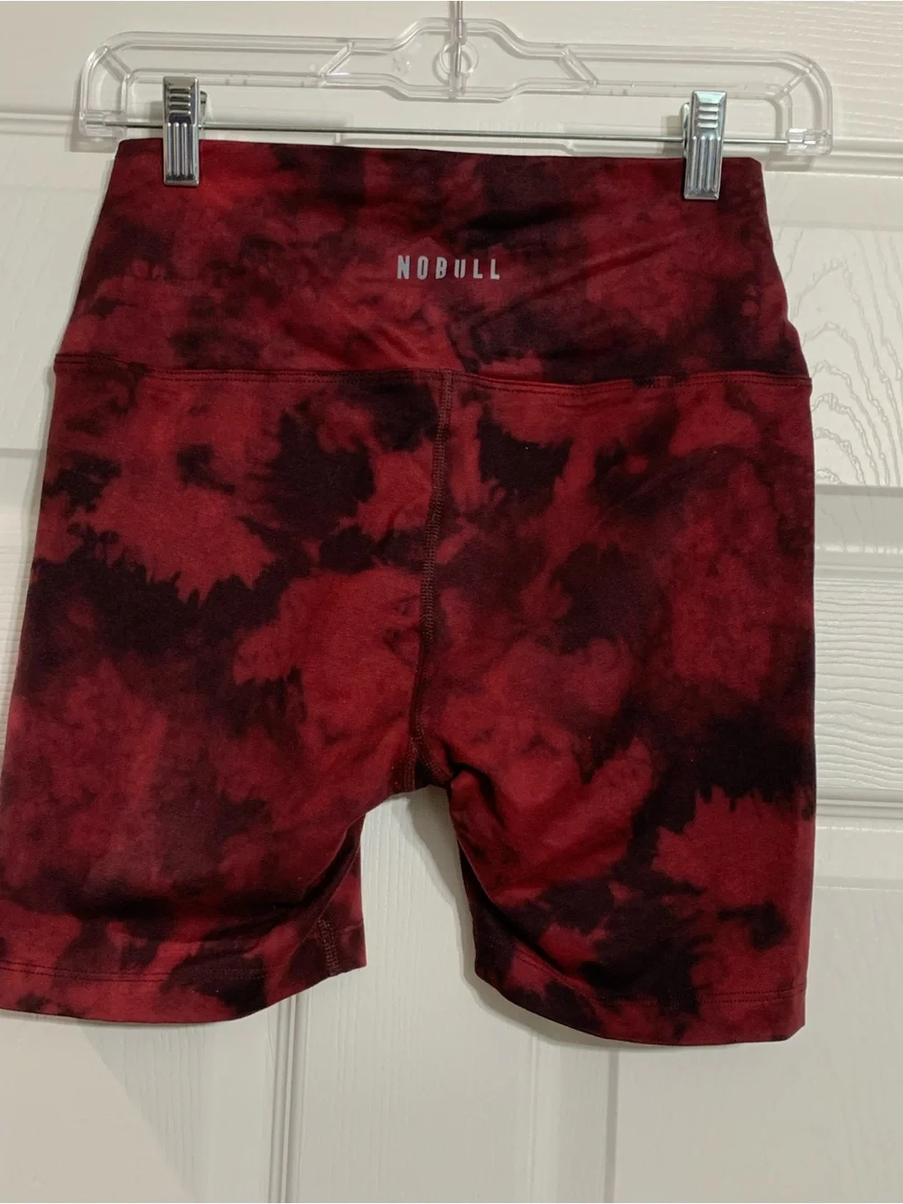NOBULL Red & Black Tie-Dye Athletic Shorts
